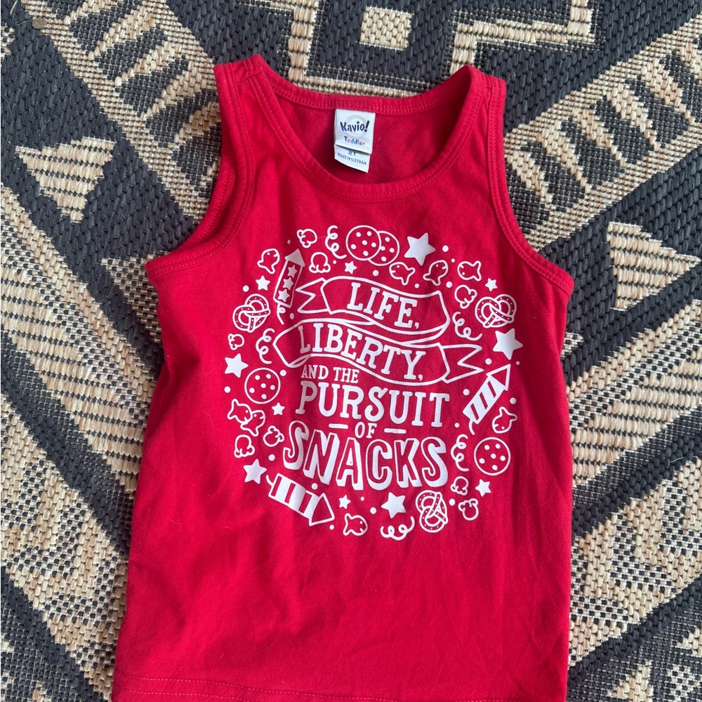 4th of July Patriotic Red Tank Top